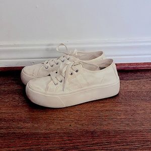 White Platform Fashion Sneakers